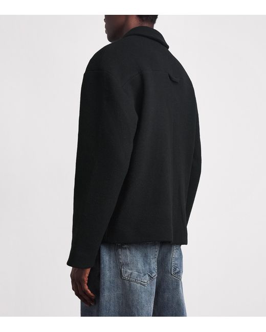 Won Hundred Black Wool-Blend Sebastian Jacket for men