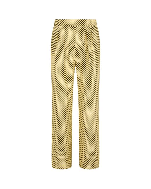 Tom Ford Yellow Silk Patterned Trousers for men