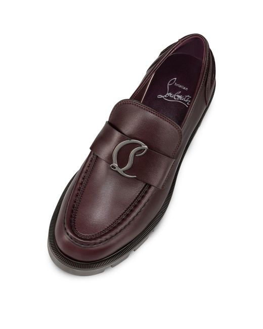 Christian Louboutin Brown Lug Leather Loafers
