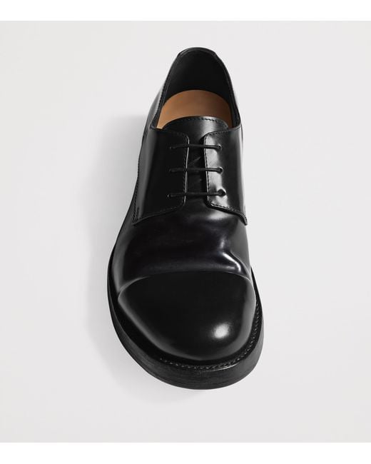Bottega Veneta Black Calfskin Lace-Up Shoes for men