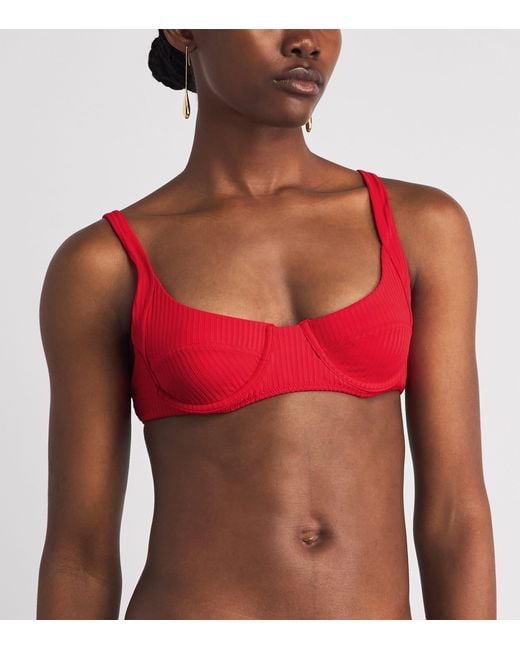 Melissa Odabash Red Noto Bikini Top
