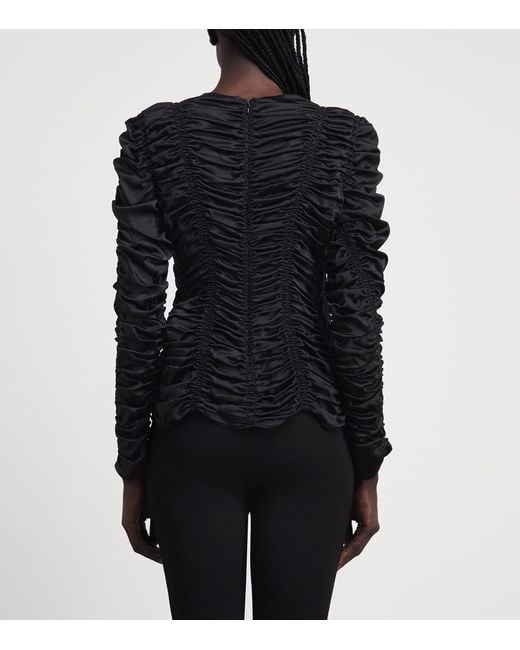 Khaite Black Silk Charmeuse Rory Blouse