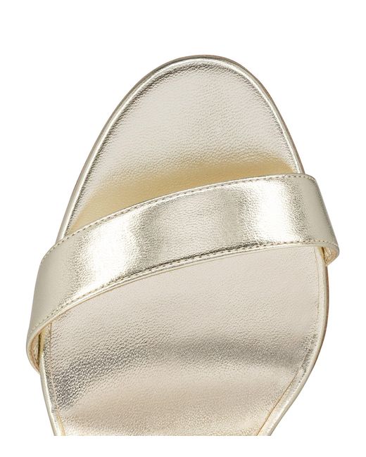 Christian Louboutin White Loubigirl Metallic Leather Sandals 85
