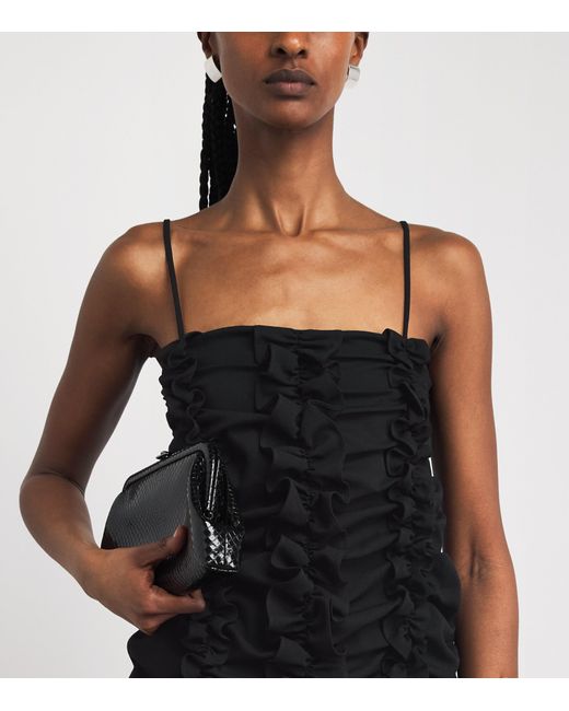 BITE STUDIOS Black Organic Wool Ruched Top