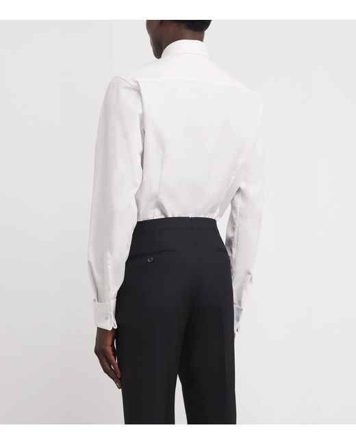 Eton of Sweden White Pique-Front Slim-Fit Shirt for men