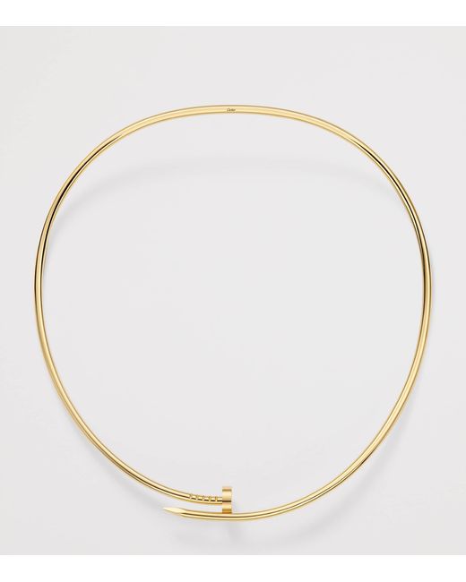 Cartier Metallic Small And Diamond Juste Un Clou Torque Necklace