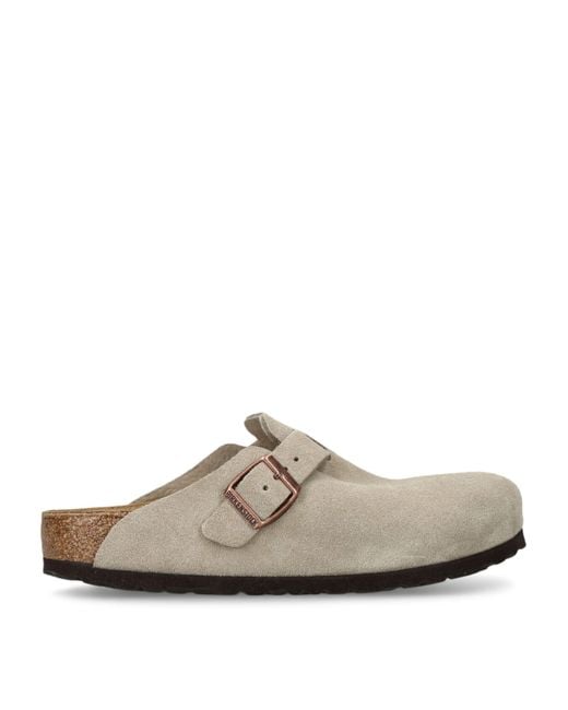 Birkenstock Brown Suede Boston Clogs