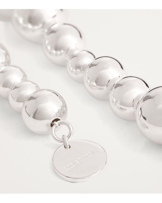 LIE STUDIO White Plated The Elly Necklace