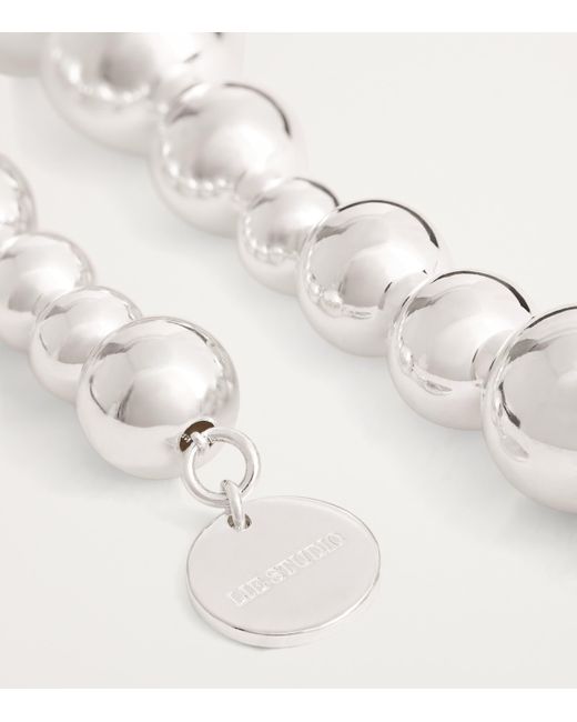 LIE STUDIO White Plated The Elly Necklace