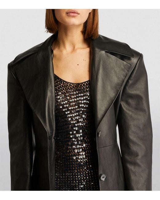 Brooklyn Faux Leather Longline Coat Burgundy Princess Polly A