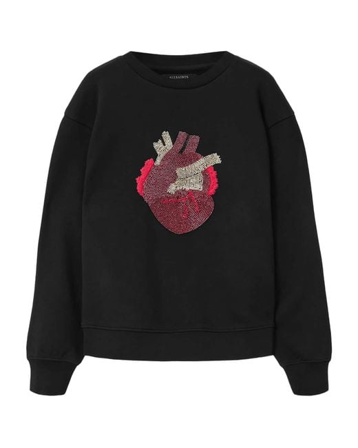 AllSaints Black Embellished Andrea Pippa Sweatshirt