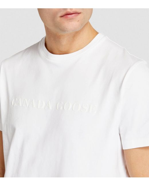 Canada Goose White Emerson Crew-neck T-shirt for men