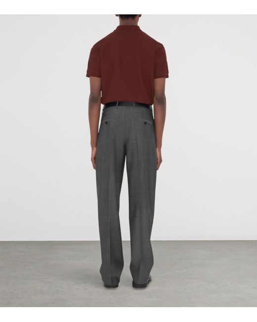 Burberry Red Piqué Cotton Polo Shirt for men