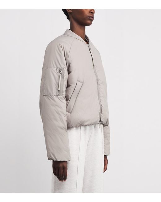 Canada Goose Gray Down Elba Bomber Jacket