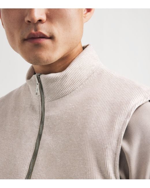 Eleventy Gray Suede Reversible Gilet for men