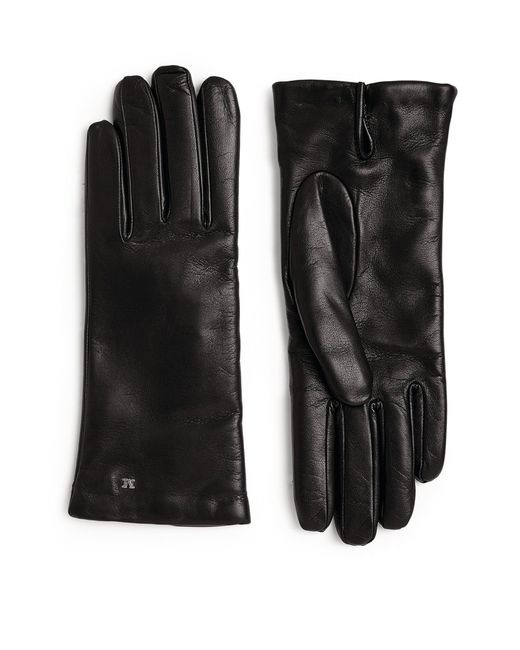 Max Mara Black Lamb Leather Gloves