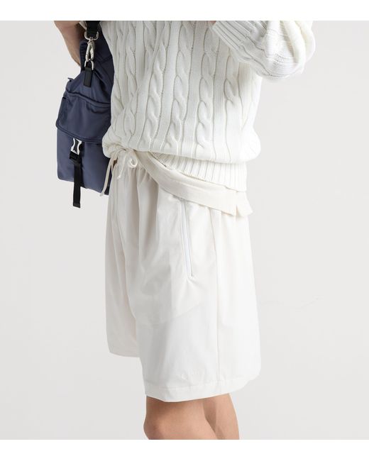 Prada White Re-Nylon Bermuda Shorts for men