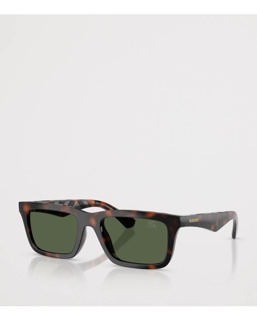Burberry Green Injected Be4475U Rectangle Sunglasses for men