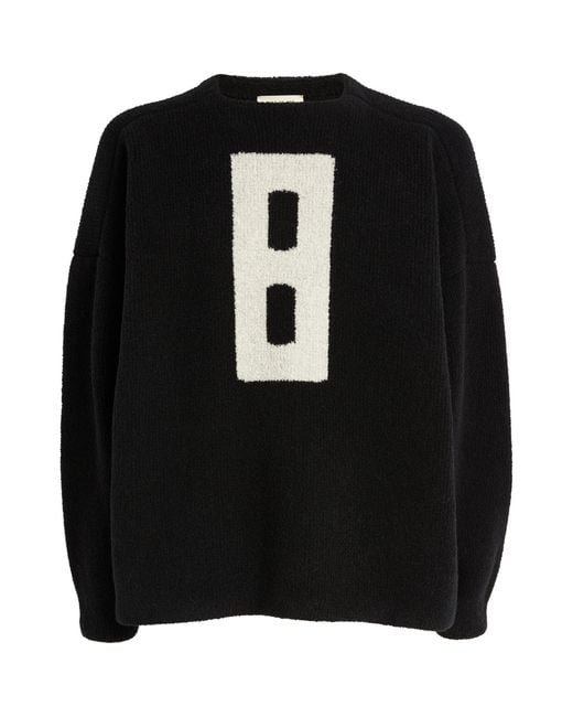 Fear Of God Black Virgin Wool-blend Crew-neck Sweater for men