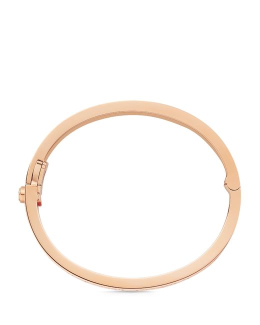 Cartier Brown Rose Gold And Diamond-paved Love Bracelet