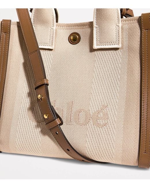 Chloé Natural Small Canvas Carry Tote Bag