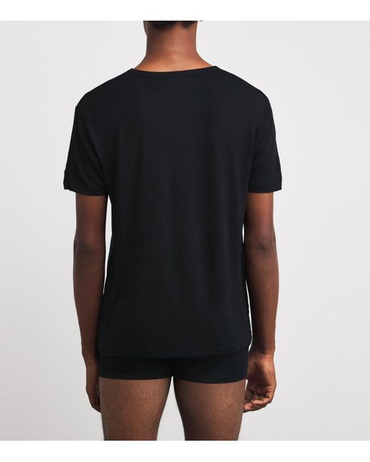 Paul Smith Black Modal-Blend Crew-Neck T-Shirt for men