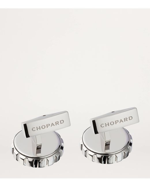 Chopard White Racing Steering Wheel Cufflinks for men