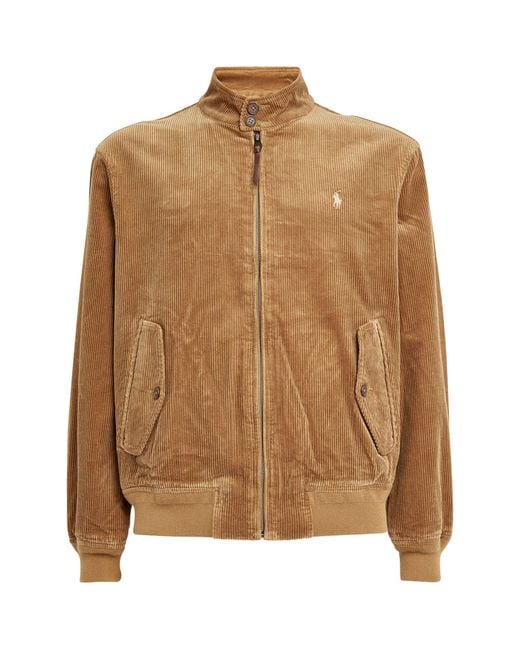 Polo Ralph Lauren Brown Corduroy Bomber Jacket for men