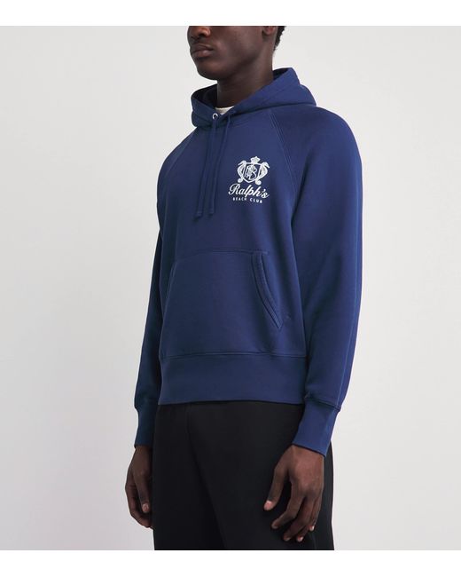 Polo Ralph Lauren Blue Cotton-Blend Ralph's Beach Club Hoodie for men