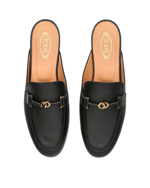 Tod's Kate leather platform slippers - ShopStyle