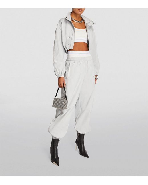 Alexander Wang White Tracksuit Trousers With Integrated Brief Waistband