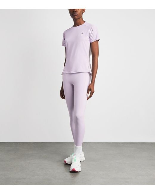 On Shoes Purple Performance T-Shirt