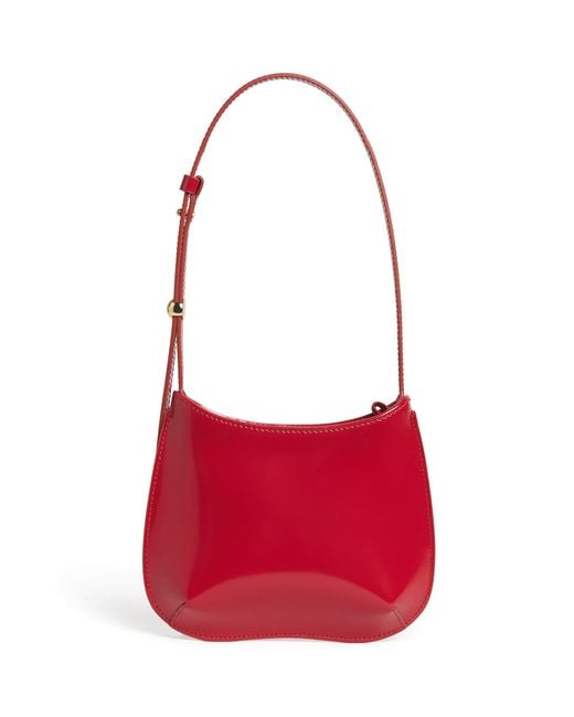 Jacquemus Red Leather Le Petit Bisous Shoulder Bag
