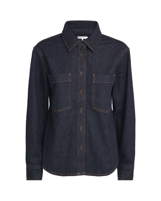 FRAME Blue The Polished Denim Shirt