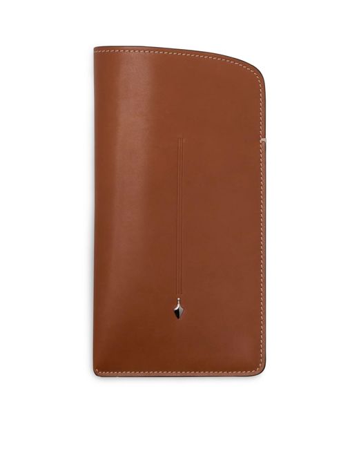 Jacques Marie Mage Brown Leather Circa Sunglasses Slip Case for men