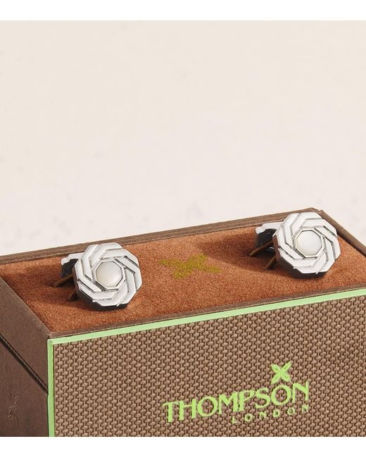 Tateossian Natural Octagon Insignia Cufflinks for men