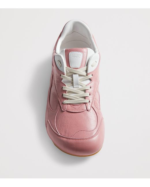Bottega Veneta Pink Leather Orbit Flash Sneakers for men