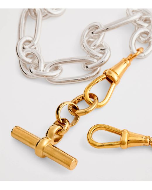 Tilly Sveaas Metallic Medium Sterling T-Bar Clipt Necklace