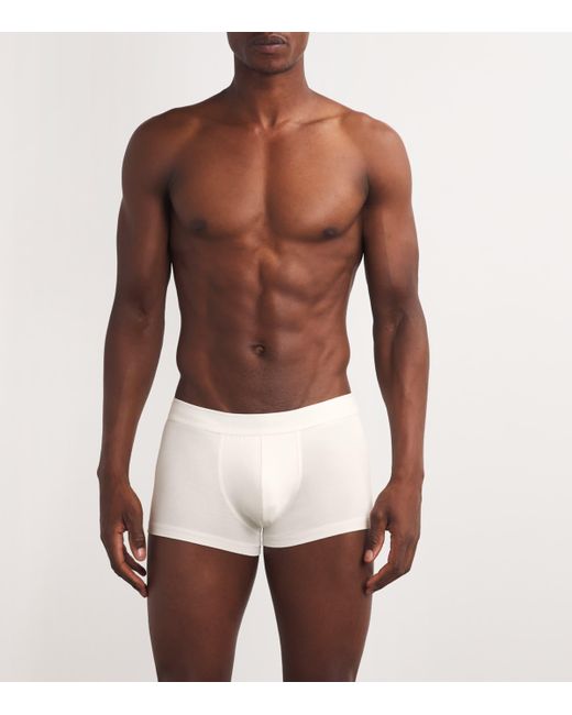 Sunspel White Stretch-Cotton Trunks for men