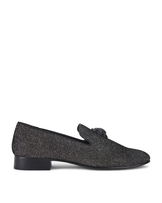 Kurt Geiger Black Embellished Ace Stud Loafers for men