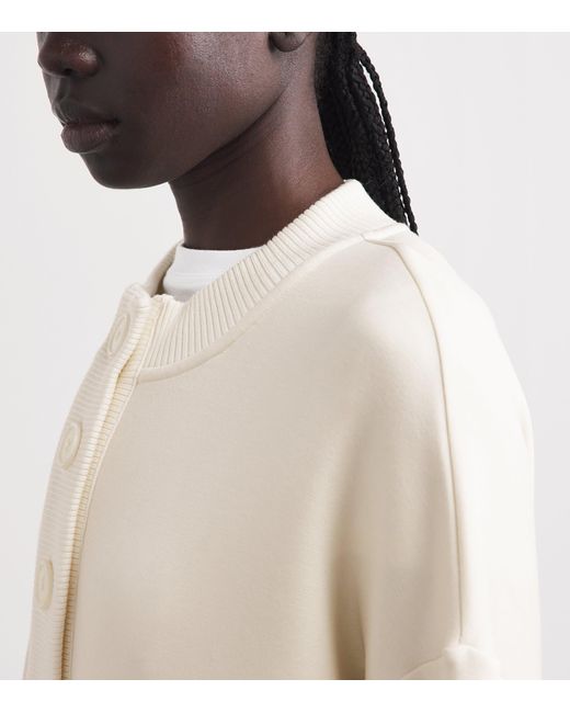 Varley White Button-Up Reena Sweatshirt