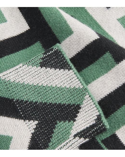 Perfect Moment Green Merino Wool La Tour Quarter-Zip Sweater