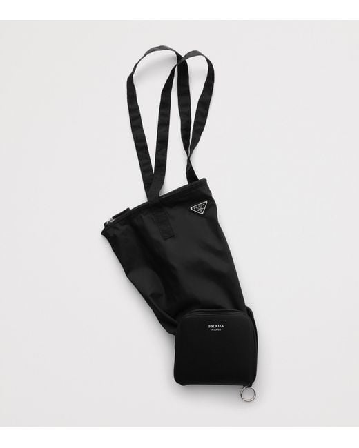 Prada Black Re-Nylon Foldaway Tote Bag