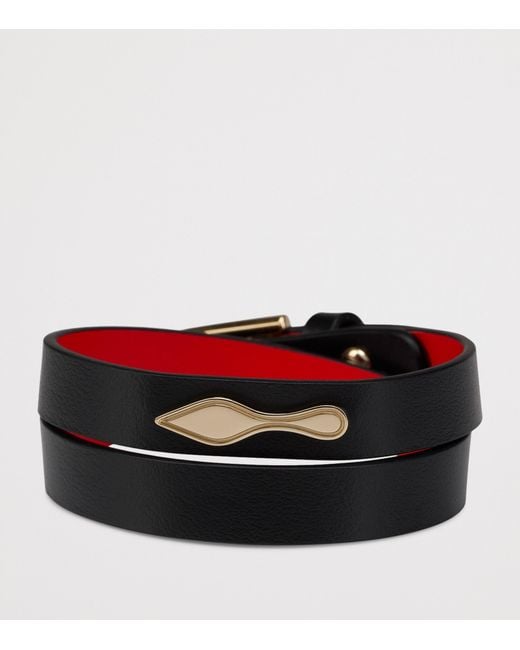 Christian Louboutin Black Bettina Calfskin Bracelet