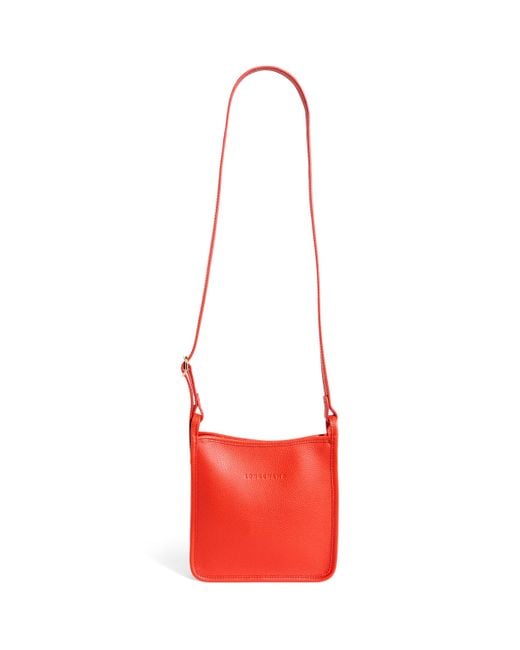 Longchamp Red Small Le Foulonné Cross-Body Bag