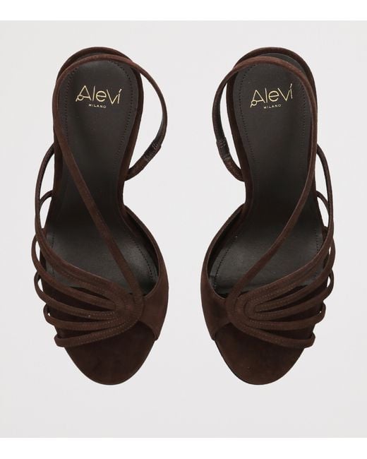 ALEVI Metallic Suede Star Heeled Sandals 95