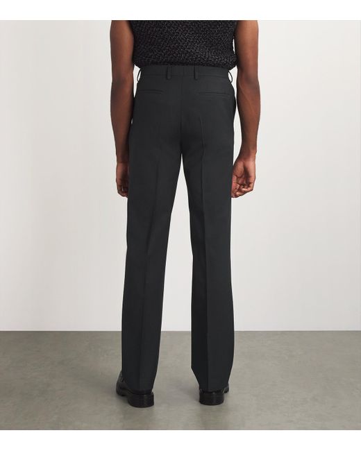 Dries Van Noten Black Wool Pelto Tailored Trousers for men