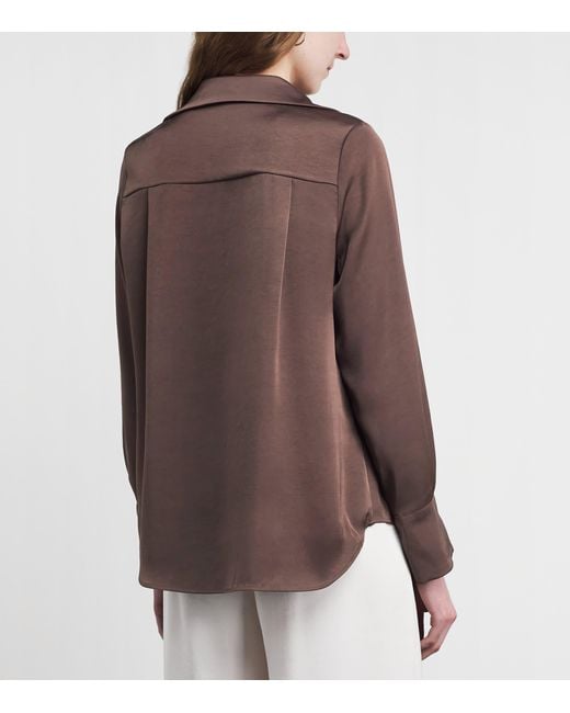 Claudie Pierlot Brown Satin Blouse