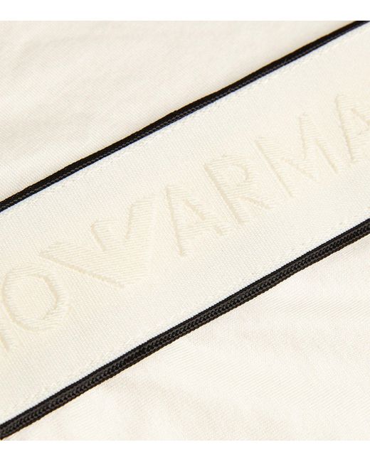 Emporio Armani White Logo Taping T-shirt for men
