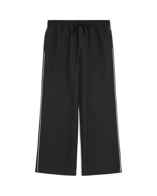 Valentino Garavani Black Vlogo Wide-Leg Track Pants for men
